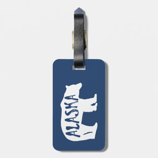 Alaska-Bär Gepäckanhänger (Rückseite vertikal)