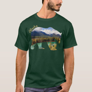 Alaska-Bär - Grizzly Bear mit Alaska-Bergen39 T-Shirt