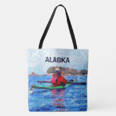Alaska Barenoff Islands Kayaking Painterly Tasche (Vorderseite)