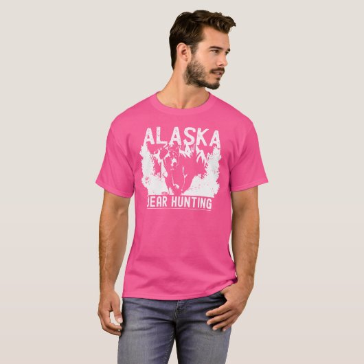 Alaska Bear Jagd Bogenschütze Bow T-Shirt (Vorne ganz)
