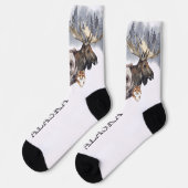 Alaska Bear Moose Forest Cruvel Socken (Linkes Detail)