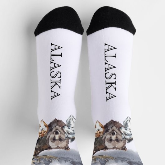 Alaska Bear Moose Forest Cruvel Socken (Oben)