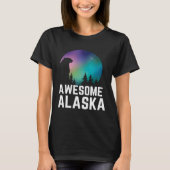 Alaska Bears Northern Aurora Borealis Lights Alask T-Shirt (Vorderseite)