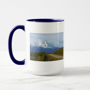 Alaska Berge Baum Natur Wald Schicksal Jahreszeit Tasse