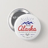 Alaska-Berge fordern, dass ich hellfarbig werde Button (Vorne & Hinten)