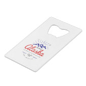 Alaska-Berge fordern, dass ich hellfarbig werde Geldbeutel Flaschenöffner (Vorderseite Schrägansicht)