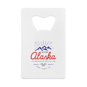 Alaska-Berge fordern, dass ich hellfarbig werde Geldbeutel Flaschenöffner
