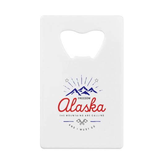 Alaska-Berge fordern, dass ich hellfarbig werde Geldbeutel Flaschenöffner (Rückseite)