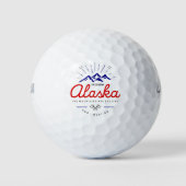 Alaska-Berge fordern, dass ich hellfarbig werde Golfball (Vorderseite)