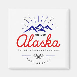 Alaska-Berge fordern, dass ich hellfarbig werde Magnet