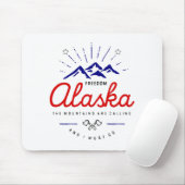 Alaska-Berge fordern, dass ich hellfarbig werde Mousepad (Mit Mouse)