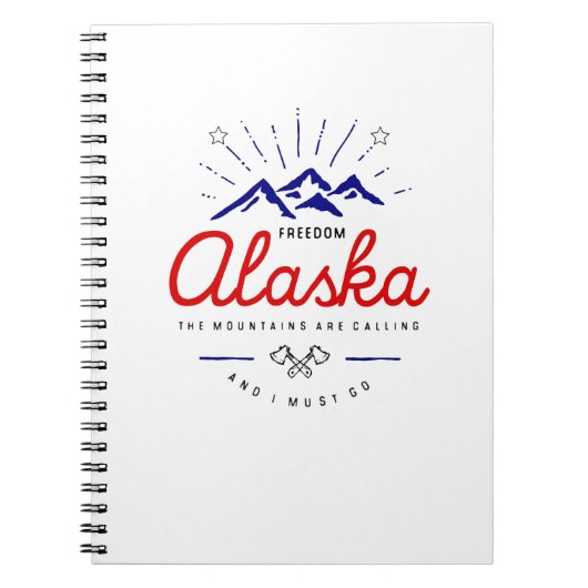 Alaska-Berge fordern, dass ich hellfarbig werde Notizblock (Vorderseite)
