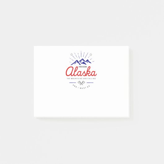 Alaska-Berge fordern, dass ich hellfarbig werde Post-it Klebezettel (Vorderseite)