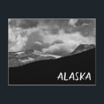 Alaska Berge Landschaft Postkarte<br><div class="desc">Alaska,  USA - Schwarz-Weiß-Landschaftsfotografie der schneebedeckten Alaska-Berge</div>