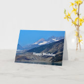 Alaska Berge Ozean Landschaftliches Foto Geburtsta Karte (Gelbe Blume)