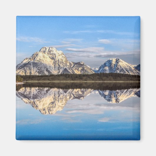 Alaska Berge Reflektion Foto Magnet (Vorne)