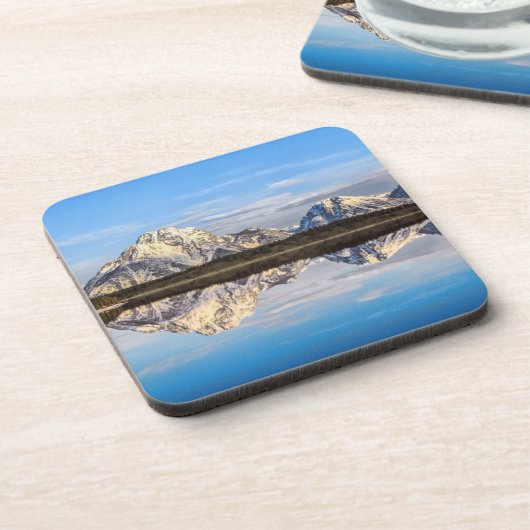 Alaska Berge Reflektion Getränkeuntersetzer (Linke Seite)