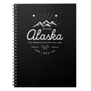 Alaska Berge rufen Ich muss Mono Dark gehen Notizblock
