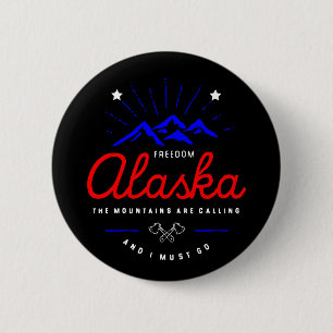 Alaska-Berge rufen mich an, ich muss dunkle Farbe  Button