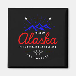 Alaska-Berge rufen mich an, ich muss dunkle Farbe  Magnet