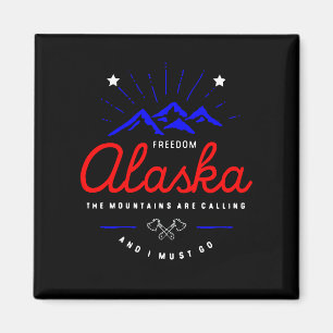 Alaska-Berge rufen mich an, ich muss dunkle Farbe Magnet