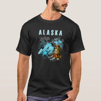 Alaska Berge und Wanderer Tourismus outfi T-Shirt