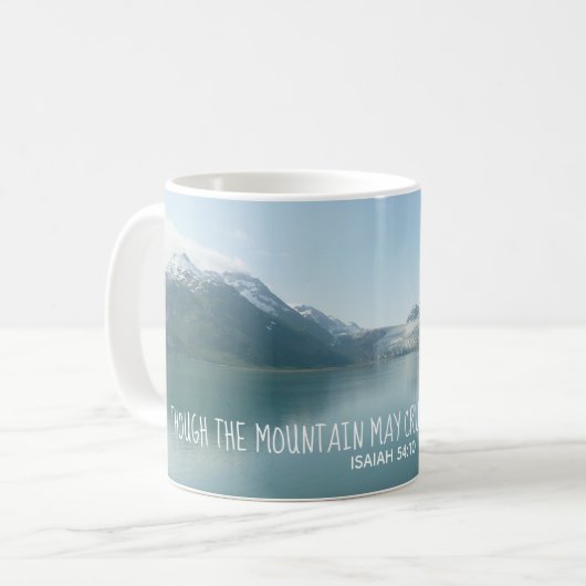 Alaska-Berge, Vers von Jesaja-54:10 Kaffeetasse (Vorderseite Links)