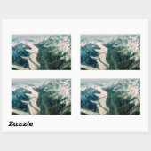 Alaska-Bergkette Rechteckiger Aufkleber (Blatt)