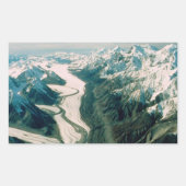 Alaska-Bergkette Rechteckiger Aufkleber (Vorderseite)