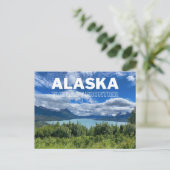 Alaska Bergsee Fotografie Postkarte (Stehend Vorderseite)