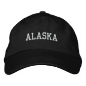 Alaska bestickte, anpassbare Cap Black Bestickte Kappe (Vorderseite)