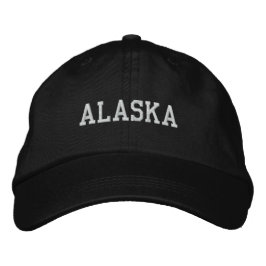 Alaska bestickte, anpassbare Cap Black Bestickte Kappe