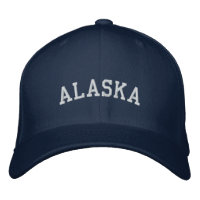 Alaska bestickte Flechtwatt Cap Navy Blue