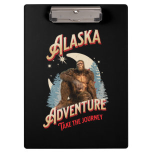 Alaska Bigfoot-Abenteuer Retro-Wilderness-Kunst Klemmbrett