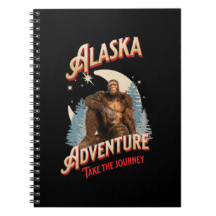 Alaska Bigfoot-Abenteuer Retro-Wilderness-Kunst Notizblock