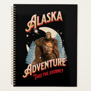 Alaska Bigfoot-Abenteuer Retro-Wilderness-Kunst Planer