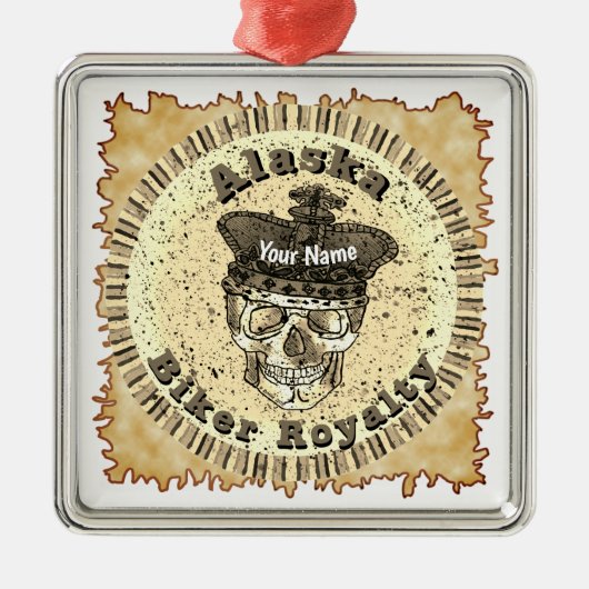Alaska Biker Ornament Aus Metall (Vorne)