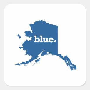 ALASKA BLauer STAAT Quadratischer Aufkleber
