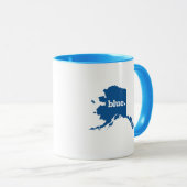 ALASKA BLauer STAAT Tasse (VorderseiteRechts)