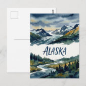 Alaska-Blick Postkarte (Vorne/Hinten)