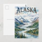 Alaska-Blick Postkarte (Vorne/Hinten)
