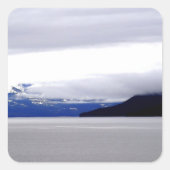 Alaska Blues Quadratischer Aufkleber (Vorderseite)