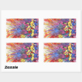 Alaska-Blumenaufkleber Rechteckiger Aufkleber (Blatt)