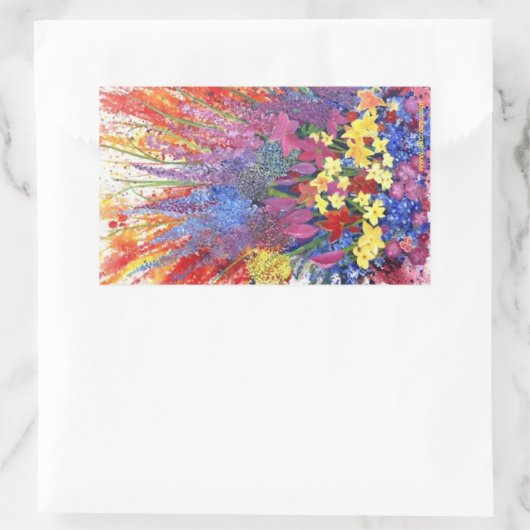 Alaska-Blumenaufkleber Rechteckiger Aufkleber (Tasche)