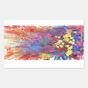 Alaska-Blumenaufkleber Rechteckiger Aufkleber