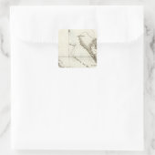 Alaska Book Map Quadratischer Aufkleber (Tasche)