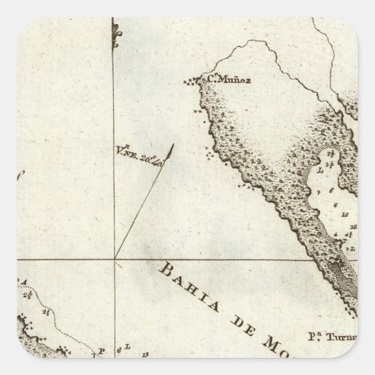Alaska Book Map Quadratischer Aufkleber (Vorderseite)