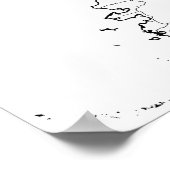 Alaska Boroughs Blank Kontur Map Poster (Ecke)