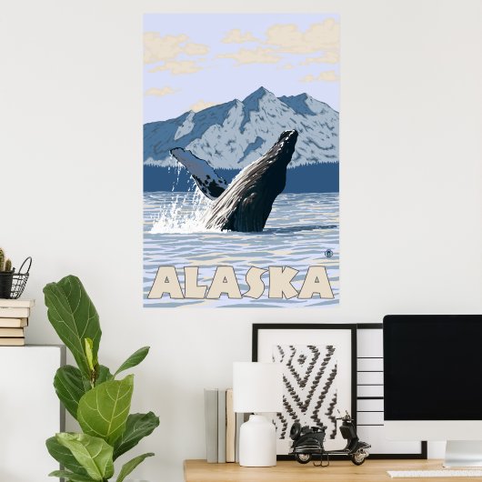 Alaska - Buckelwal Poster (Heimbüro)