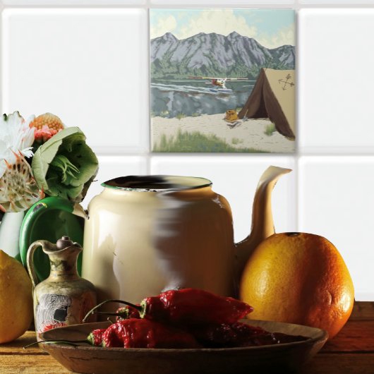 Alaska Bush Flugzeug Angeln Deer Camp Lodge Fliese